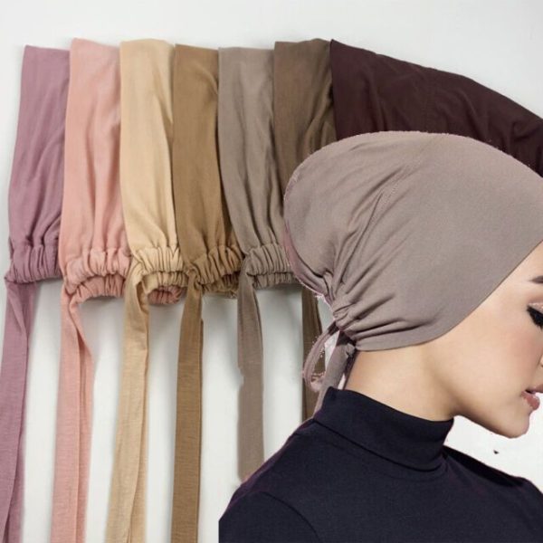 Adjustable Tie-Back Bonnet Hijab – Modest Undercap for Secure and Comfortable Wear