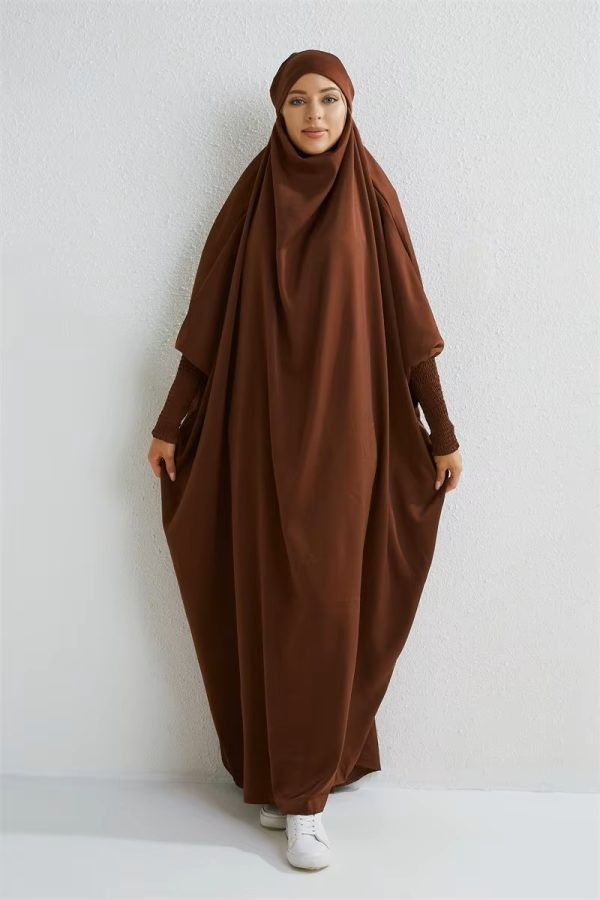 Premium Full-Length Jilbab with Smokey Sleeves – Modest Islamic Dress, Lightweight & Elegant for Daily Wear & Prayer