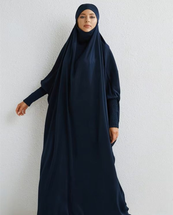 Premium Full-Length Jilbab with Smokey Sleeves – Modest Islamic Dress, Lightweight & Elegant for Daily Wear & Prayer